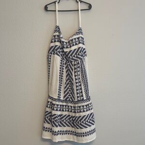 Francesca's Collections Blue and White Patterned Dress